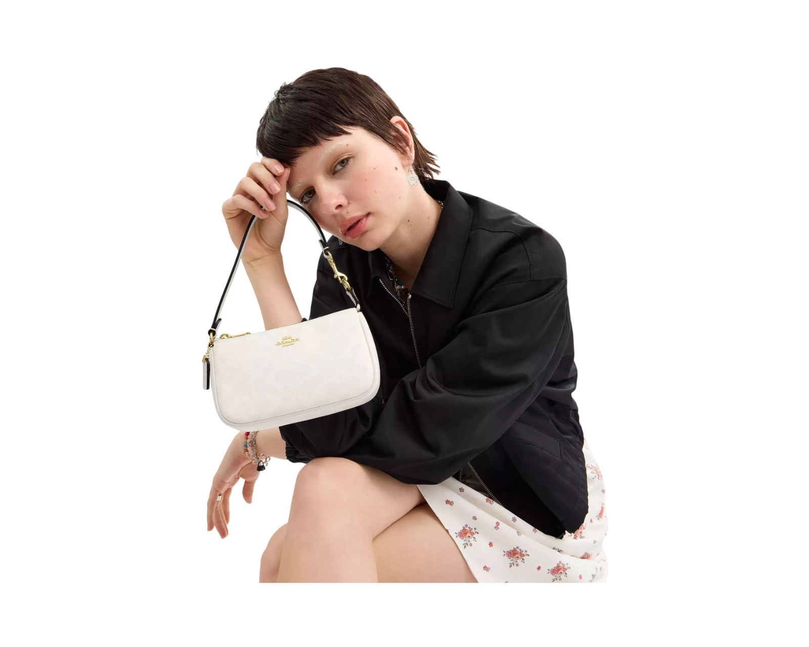 Foto 5 pulgar | Bolsa Coach Nolita 19 Signature Canvas Cw426 Color Blanco