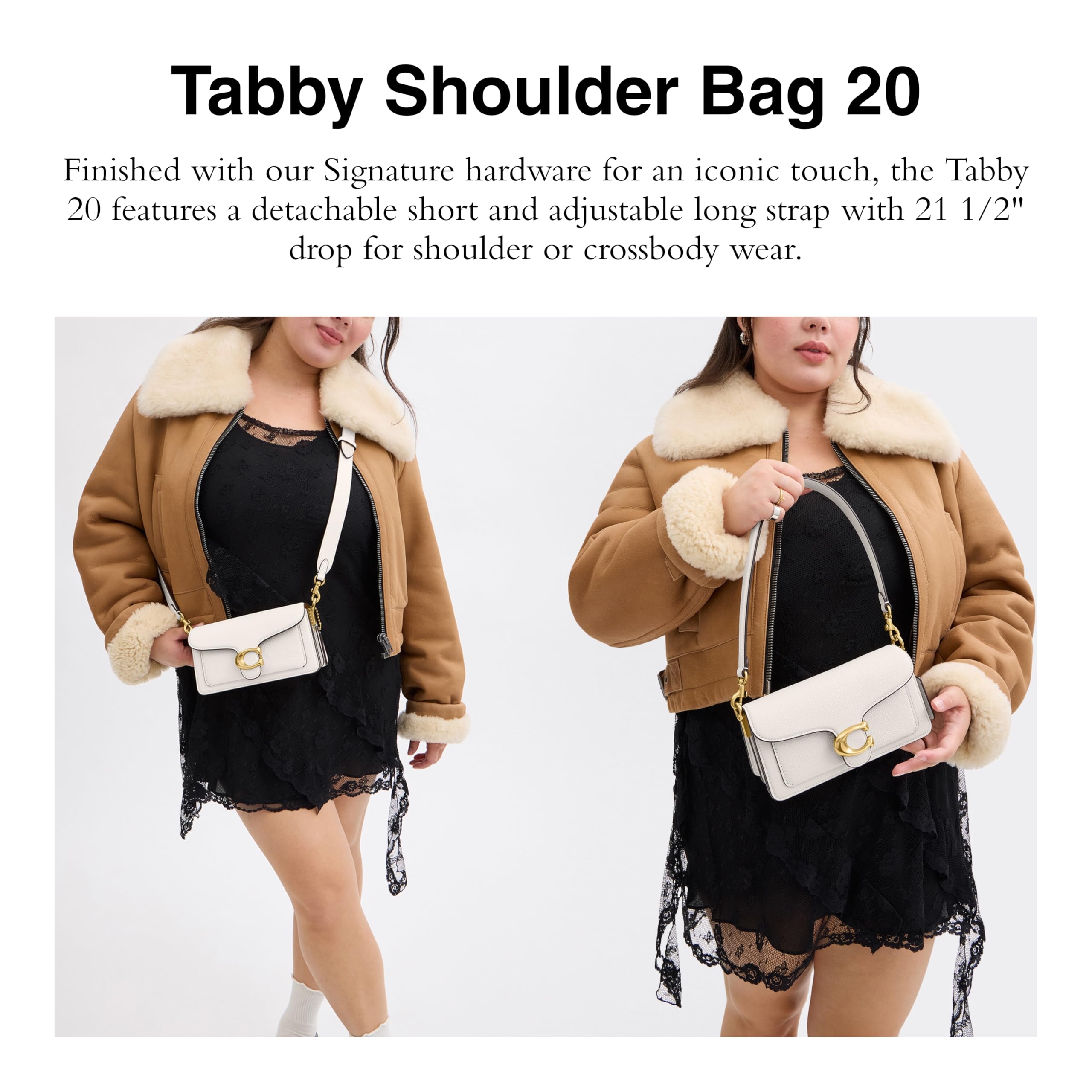 Foto 2 | Bandolera Coach Tabby 20 De Piel Granulada Pulida Con Tiza - Venta Internacional.