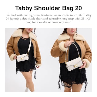 Foto 2 | Bandolera Coach Tabby 20 De Piel Granulada Pulida Con Tiza - Venta Internacional.