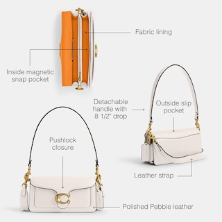 Foto 3 | Bandolera Coach Tabby 20 De Piel Granulada Pulida Con Tiza - Venta Internacional.