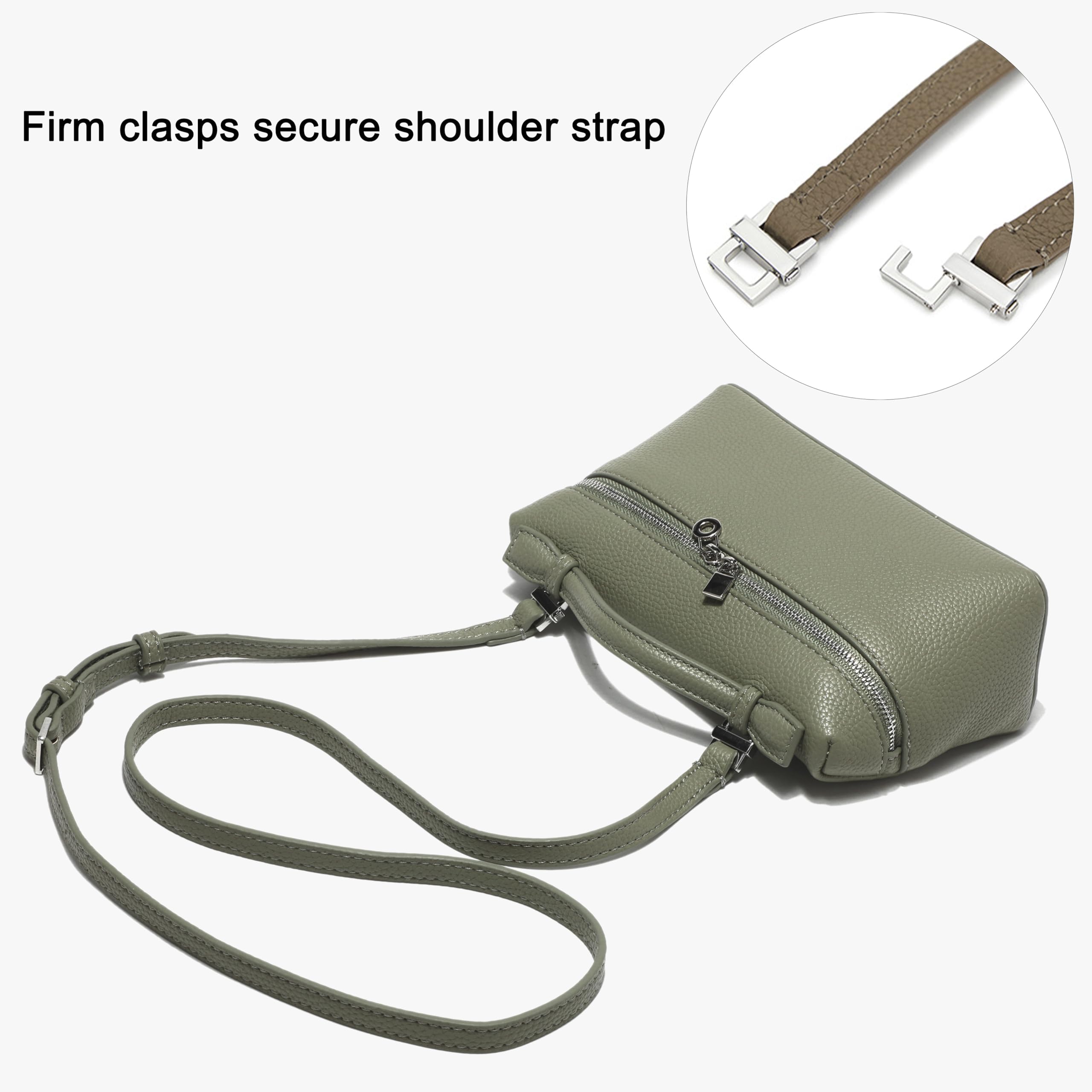 Foto 3 pulgar | Bandolera Rejolly L19 Pouch De Piel Con Asa Superior Para Mujer - Venta Internacional.