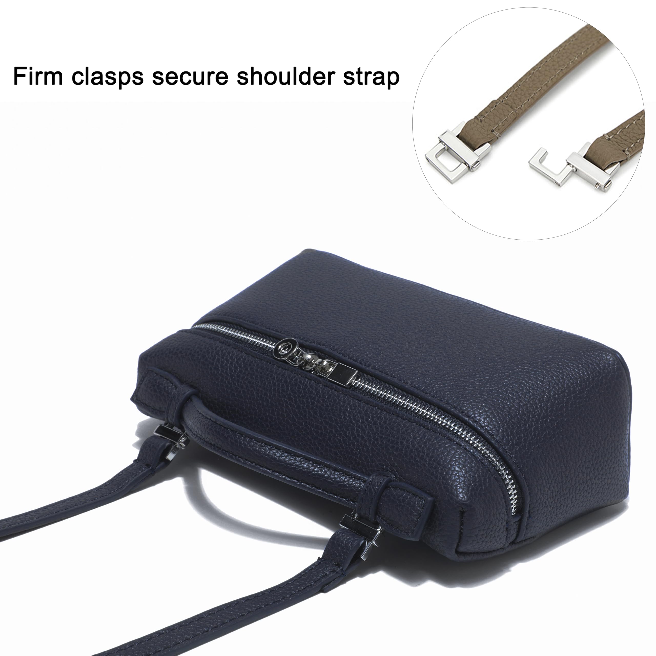 Foto 4 pulgar | Bandolera Rejolly L19 Pouch Con Asa En La Parte Superior De Piel Azul Marino - Venta Internacional.