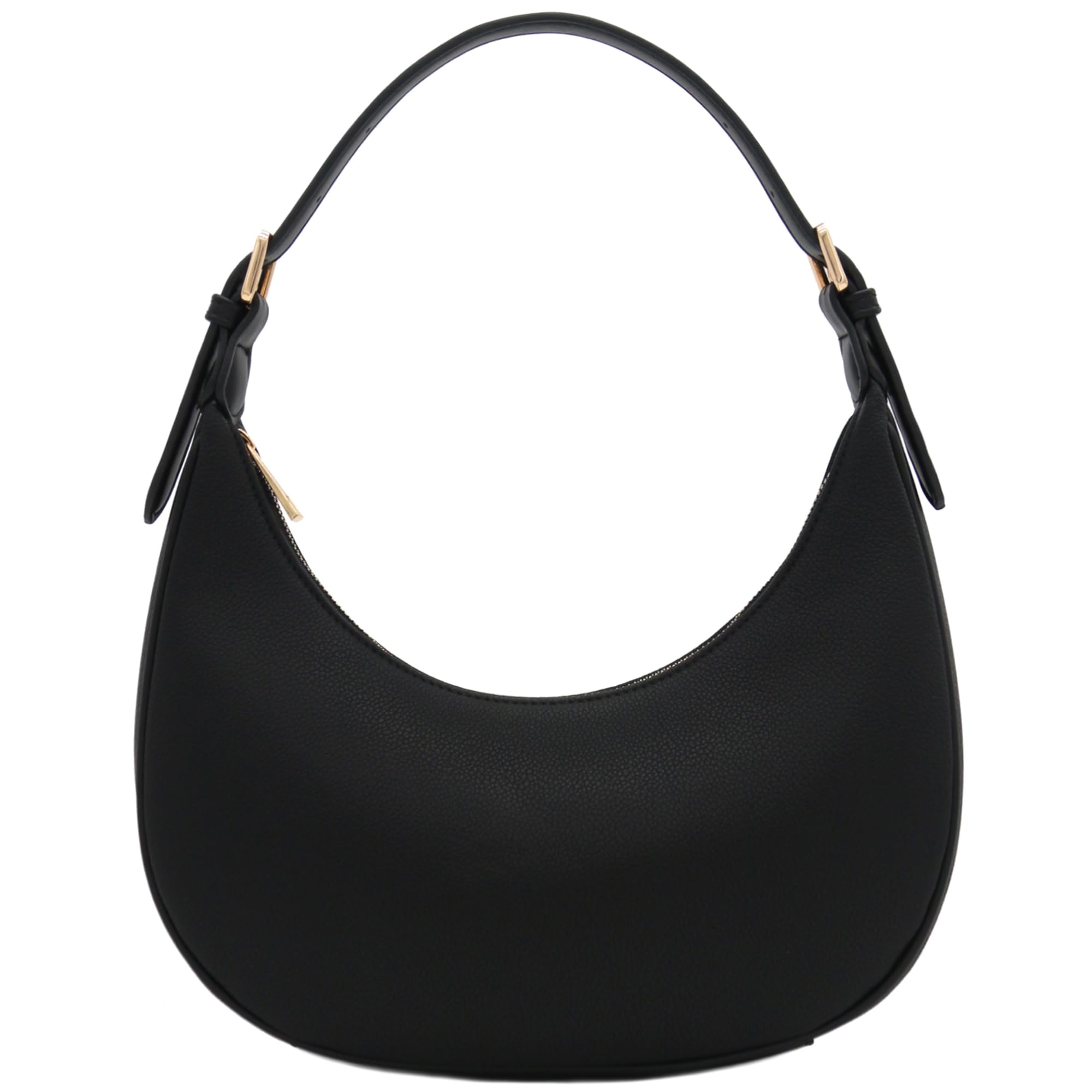 Foto 2 pulgar | Bolso De Hombro Fashionpuzzle Elegant Crescent De Piel Sintética Negra - Venta Internacional.