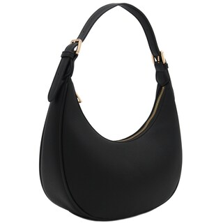 Foto 2 | Bolso De Hombro Fashionpuzzle Elegant Crescent De Piel Sintética Negra - Venta Internacional.