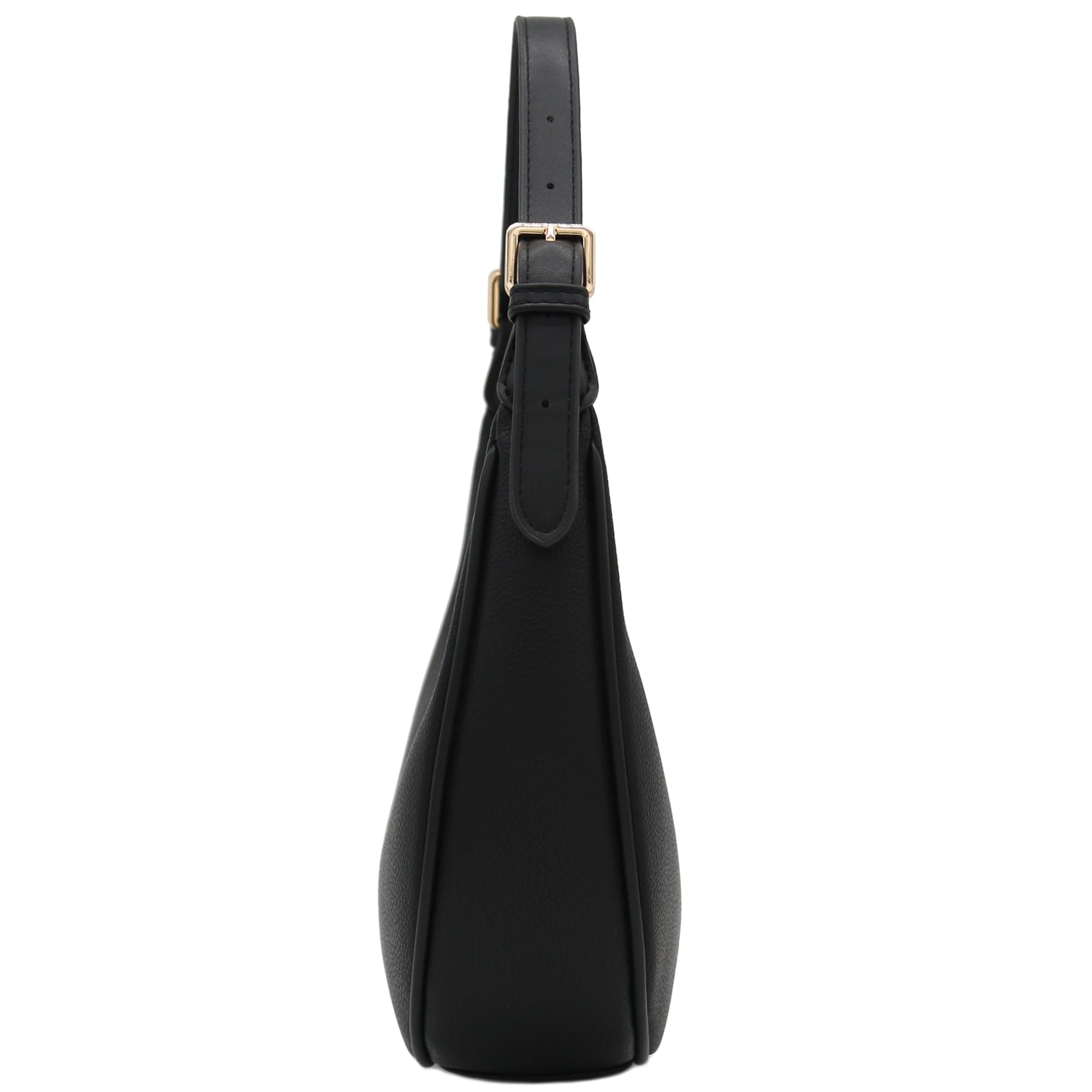 Foto 4 pulgar | Bolso De Hombro Fashionpuzzle Elegant Crescent De Piel Sintética Negra - Venta Internacional.