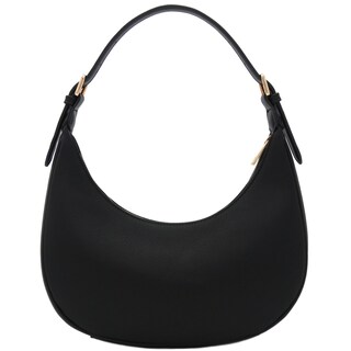 Foto 5 | Bolso De Hombro Fashionpuzzle Elegant Crescent De Piel Sintética Negra - Venta Internacional.