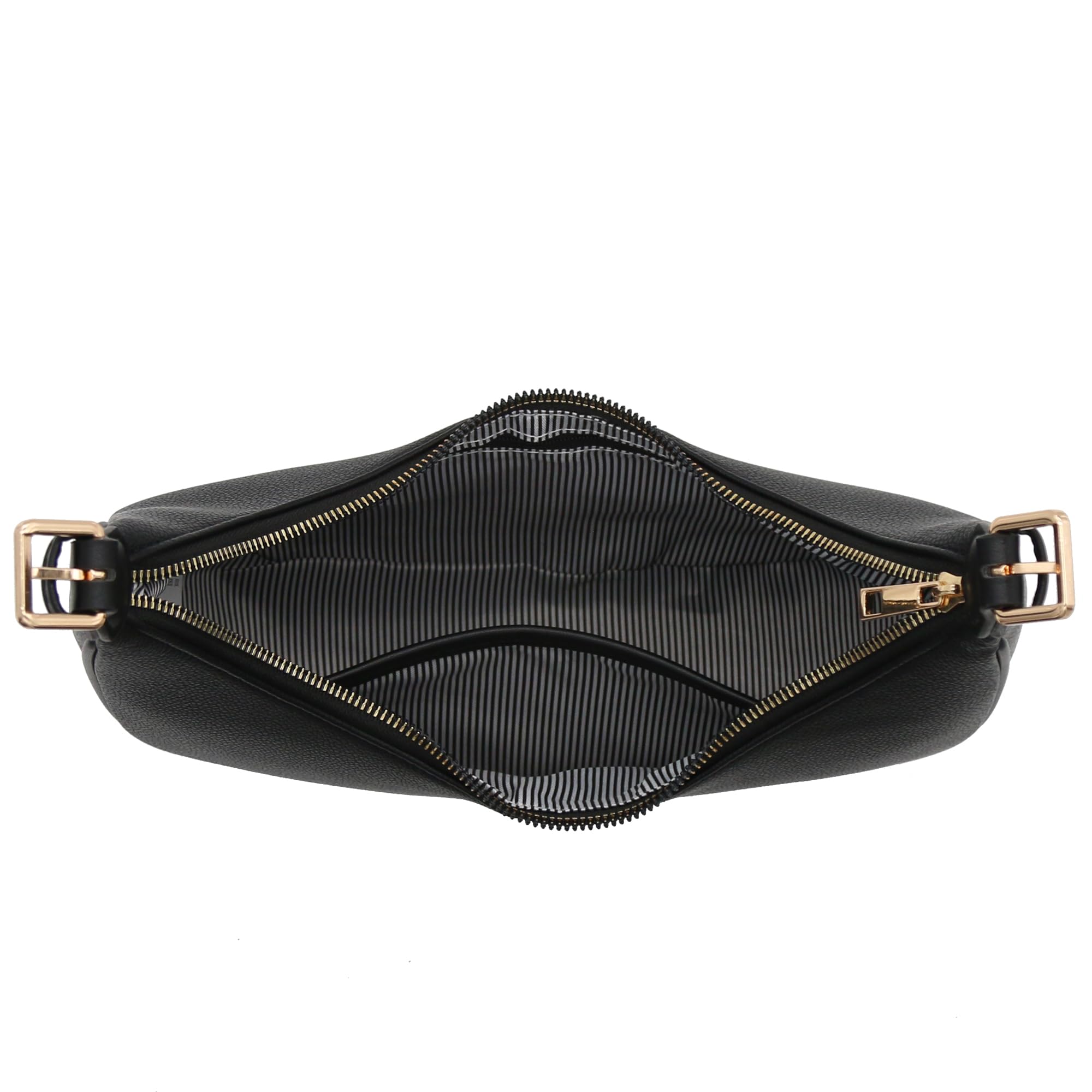 Foto 7 pulgar | Bolso De Hombro Fashionpuzzle Elegant Crescent De Piel Sintética Negra - Venta Internacional.