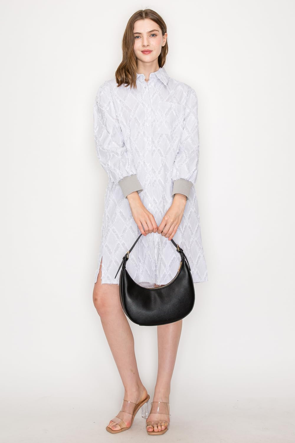 Foto 7 | Bolso De Hombro Fashionpuzzle Elegant Crescent De Piel Sintética Negra - Venta Internacional.