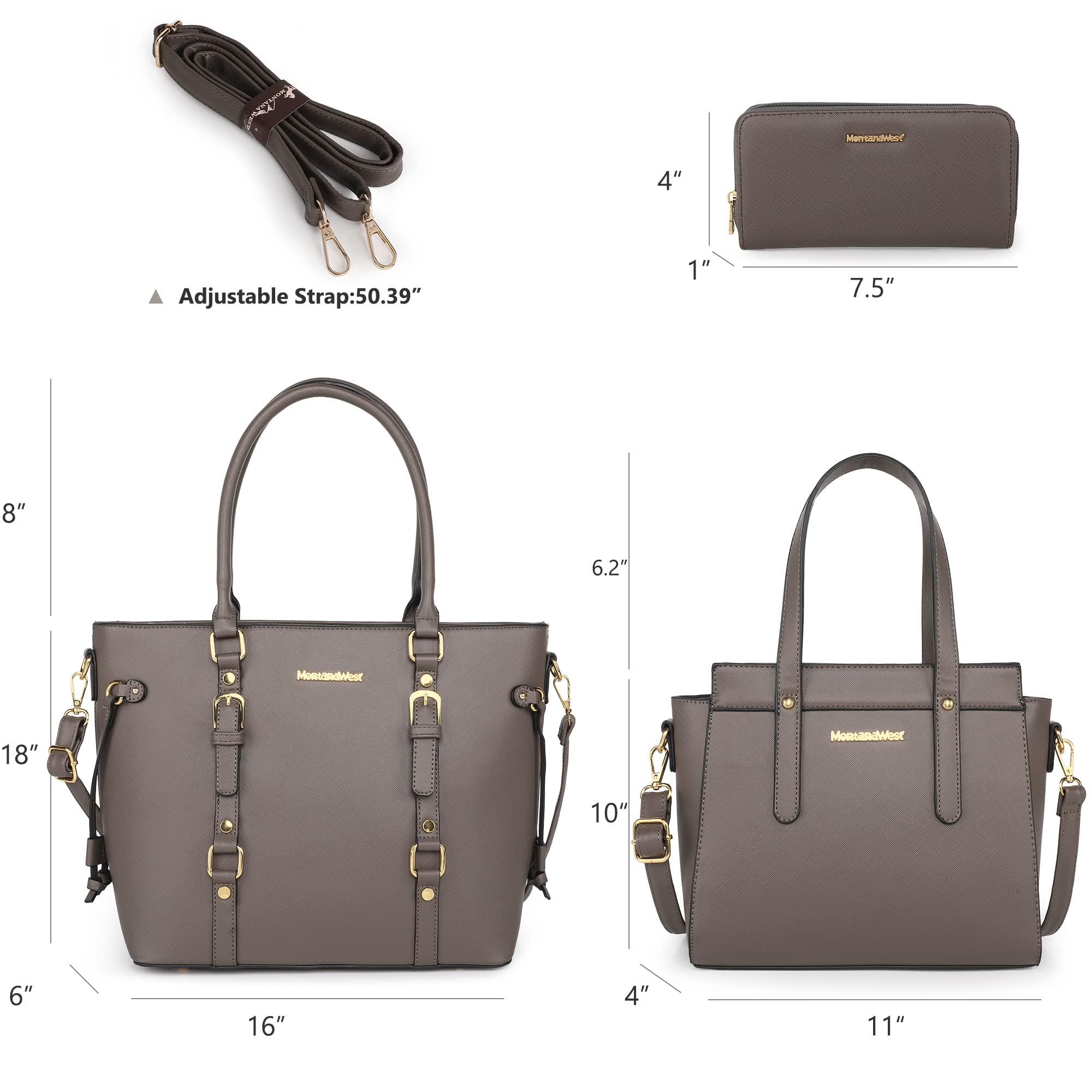 Foto 6 pulgar | Set De Monederos Montana West, Bolso Tipo Cartera De Piel Para Mujer - Venta Internacional.