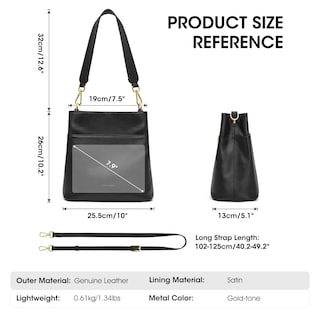 Foto 4 | Bolso De Hombro Kattee De Piel Con Forma De Cubo Negro Para Mujer - Venta Internacional.