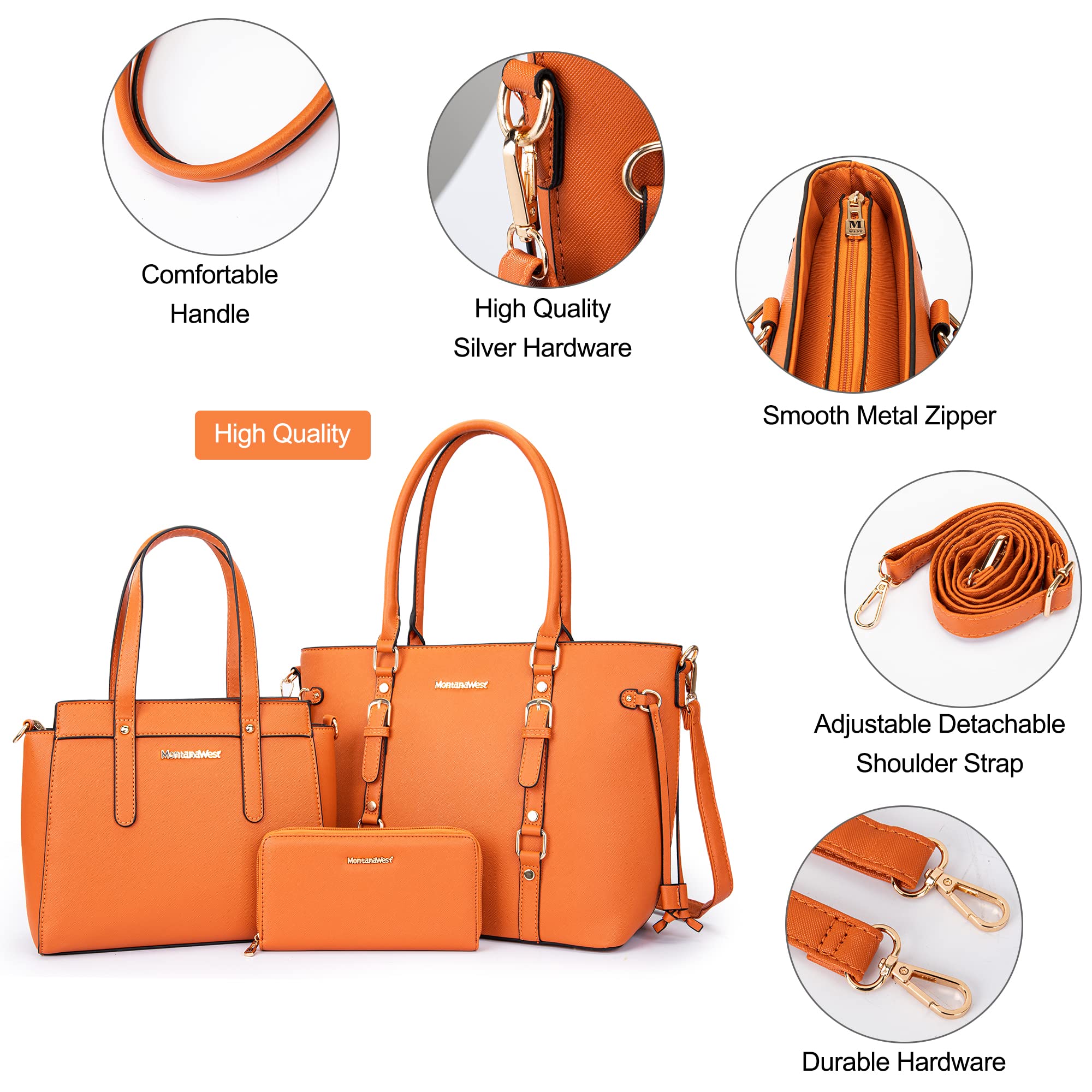 Foto 4 pulgar | Set De Bolsos Montana West Tote Bag Wallet De Piel Vegana - Venta Internacional.
