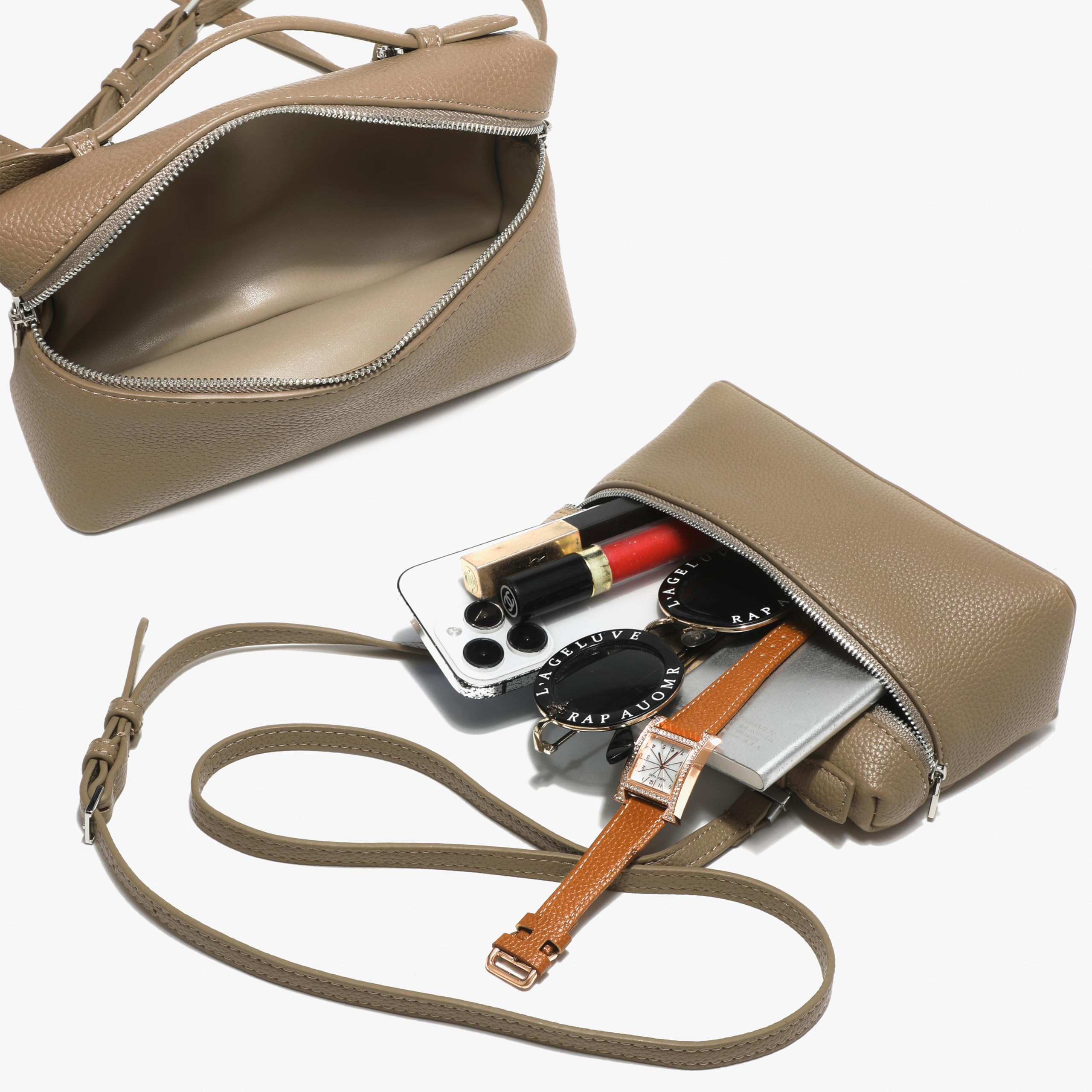 Foto 5 | Bandolera Rejolly L19 Para Mujer De Piel Sintética Negra - Venta Internacional.