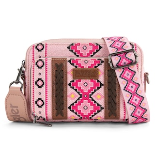 Foto 5 | Bandolera Montana West Wrangler Boho Aztec Pink Para Mujer - Venta Internacional.