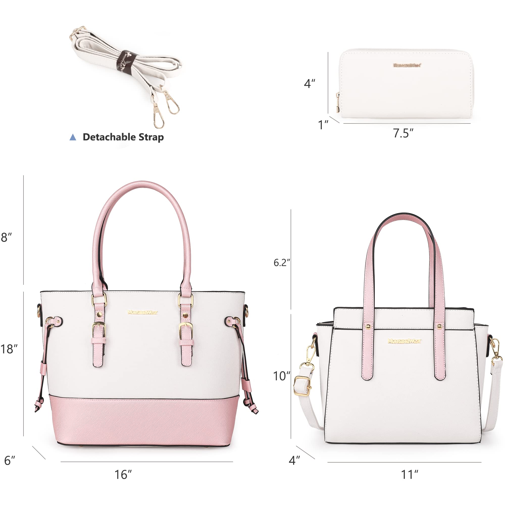 Foto 6 pulgar | Set De Monedero Montana West, Bolso Tipo Cartera De Piel Para Mujer - Venta Internacional.
