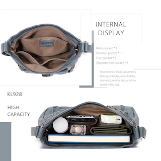 Foto 4 | Bandolera Kl928 Para Mujer En Piel Sintética Mediana - Venta Internacional.
