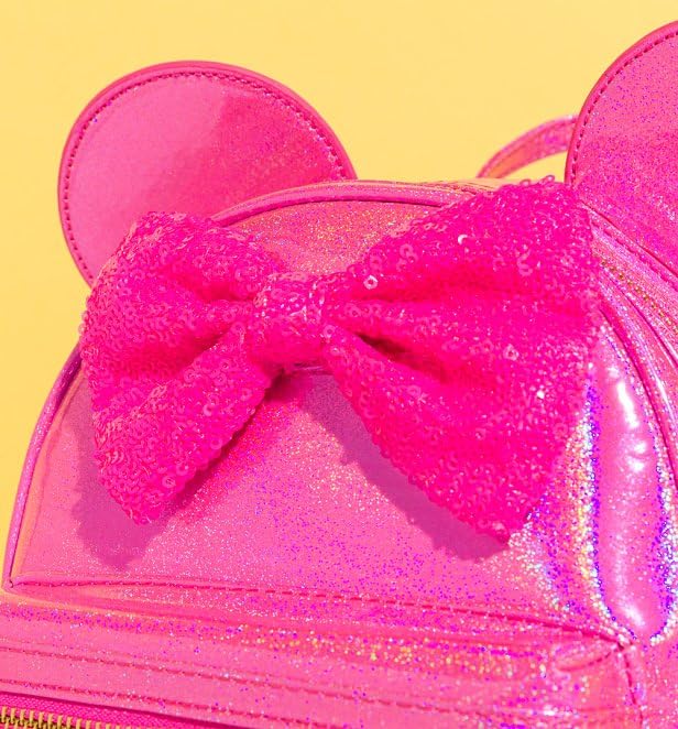 Foto 3 pulgar | Bandolera Loungefly Disney Minnie Mouse Con Purpurina Rosa - Venta Internacional.