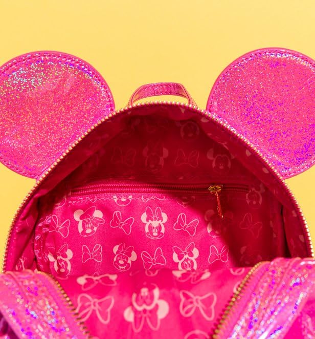 Foto 5 pulgar | Bandolera Loungefly Disney Minnie Mouse Con Purpurina Rosa - Venta Internacional.