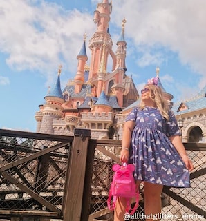 Foto 6 | Bandolera Loungefly Disney Minnie Mouse Con Purpurina Rosa - Venta Internacional.