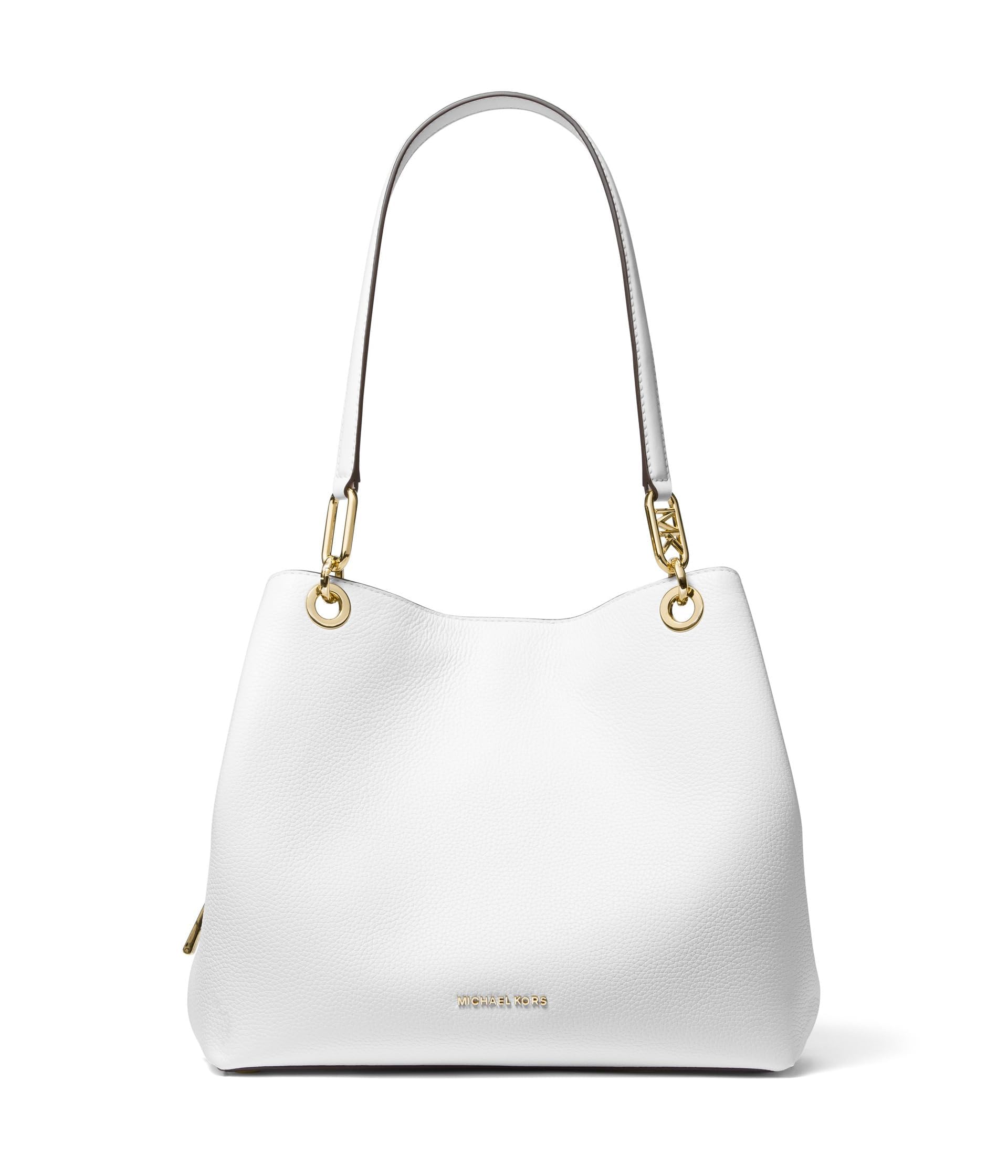 Foto 2 pulgar | Bolso De Hombro Michael Kors Kensington, Tamaño Grande, Piel Blanca - Venta Internacional.