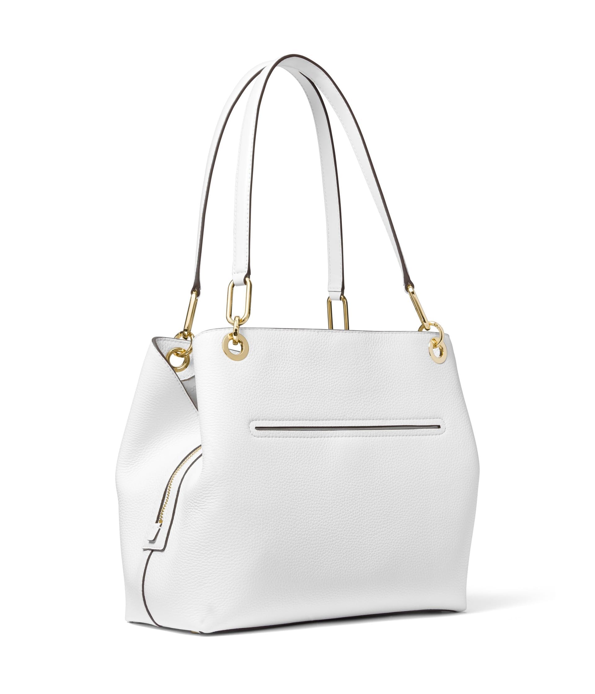 Foto 3 pulgar | Bolso De Hombro Michael Kors Kensington, Tamaño Grande, Piel Blanca - Venta Internacional.