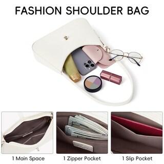 Foto 5 | Bandolera Cluci Para Mujer De Piel Vegana Blanca - Venta Internacional.