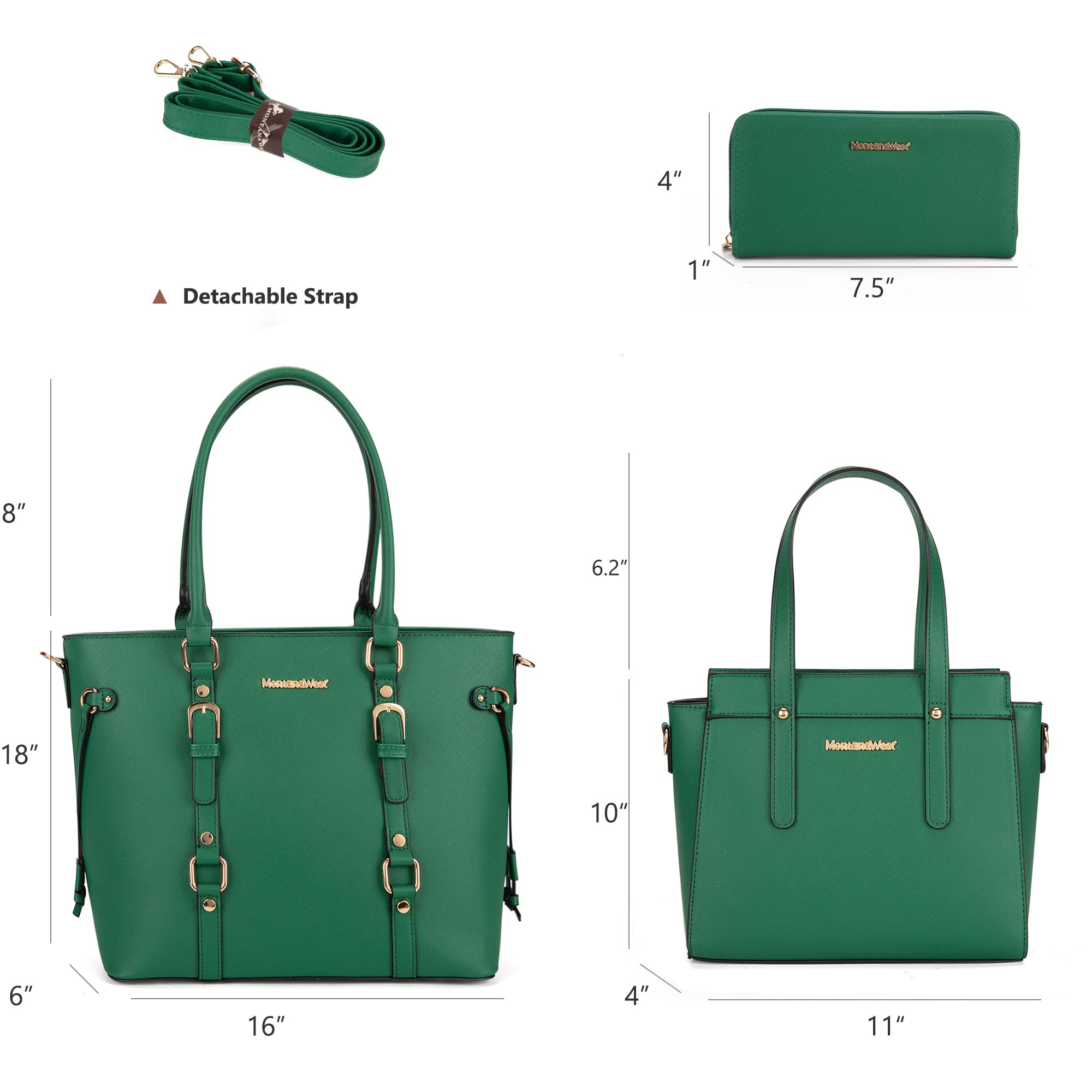 Foto 7 pulgar | Set De Monedero Montana West, Bolso, Cartera, Piel, 3 Unidades - Venta Internacional.