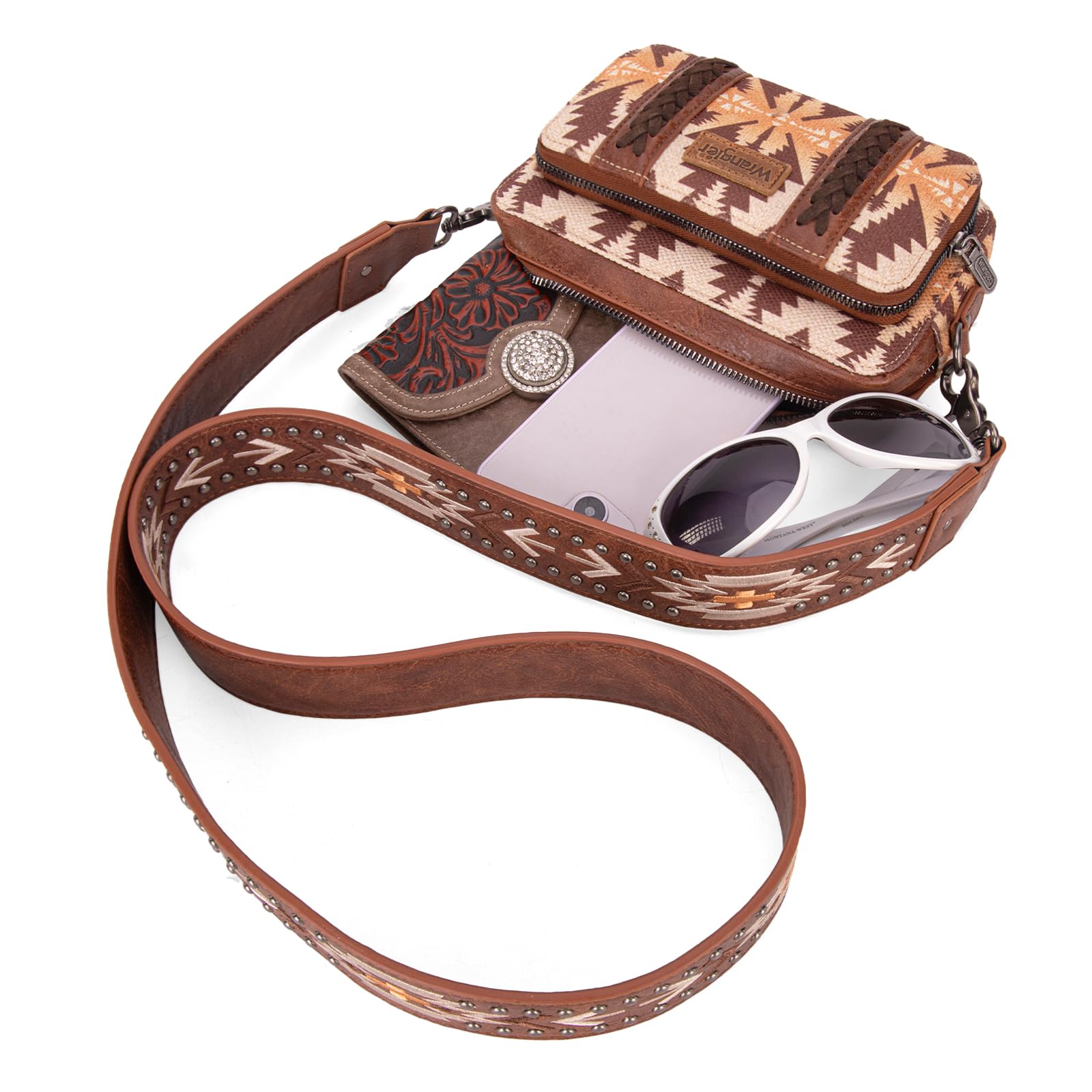 Foto 7 pulgar | Bandolera Montana West Wrangler Boho Aztec Para Mujer - Venta Internacional.