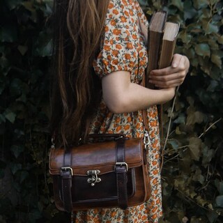 Foto 2 | Bandolera Ecosusi Para Mujer, Vintage, Piel Sintética, Color Café - Venta Internacional.