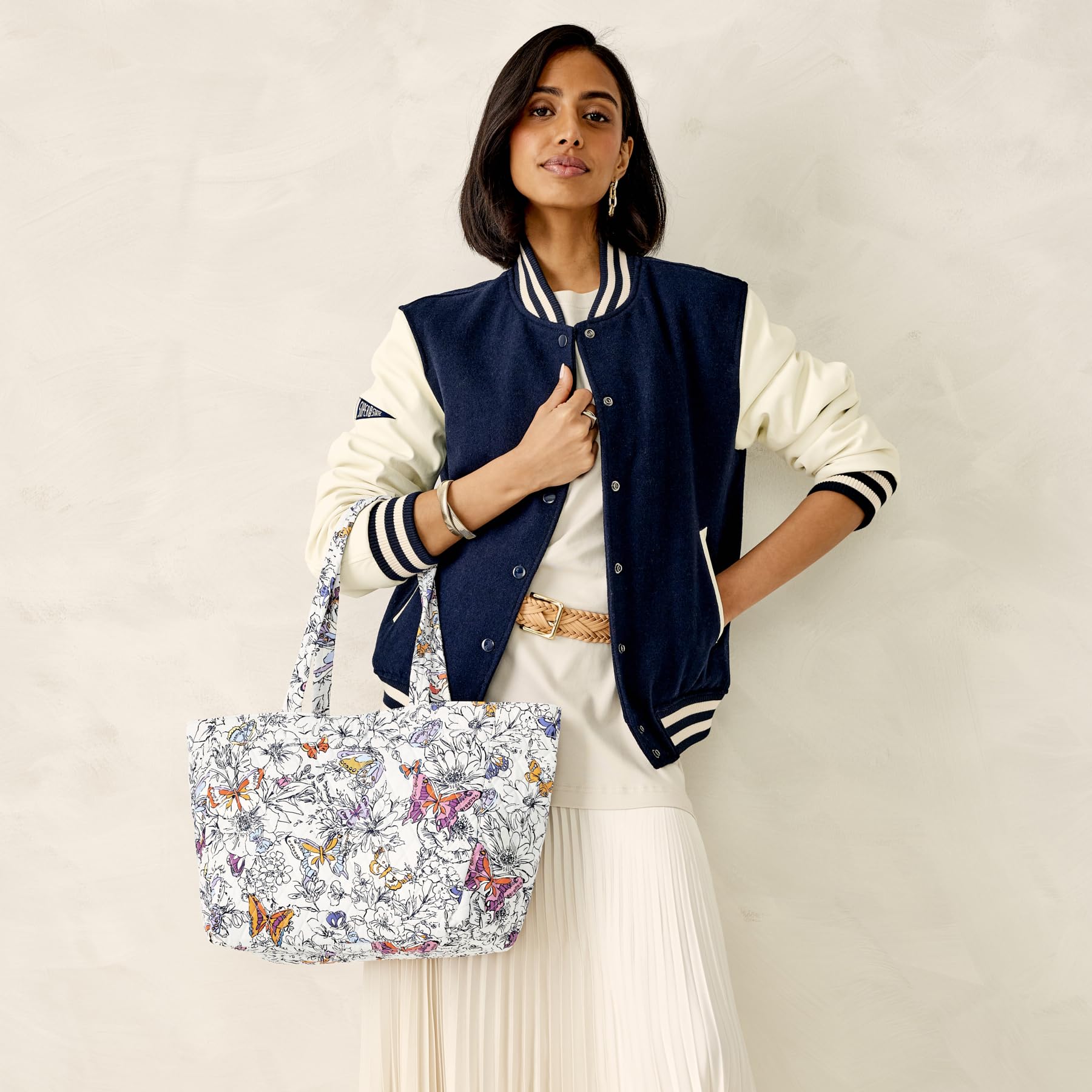 Foto 8 pulgar | Bolsa De Mano Vera Bradley Premium Cotton Small Hathaway Wing + Bloom - Venta Internacional.