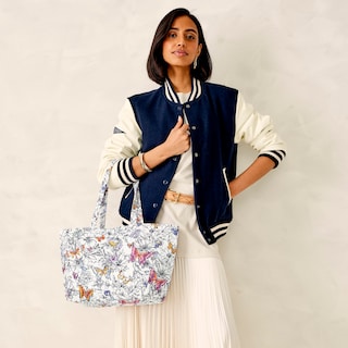 Foto 7 | Bolsa De Mano Vera Bradley Premium Cotton Small Hathaway Wing + Bloom - Venta Internacional.