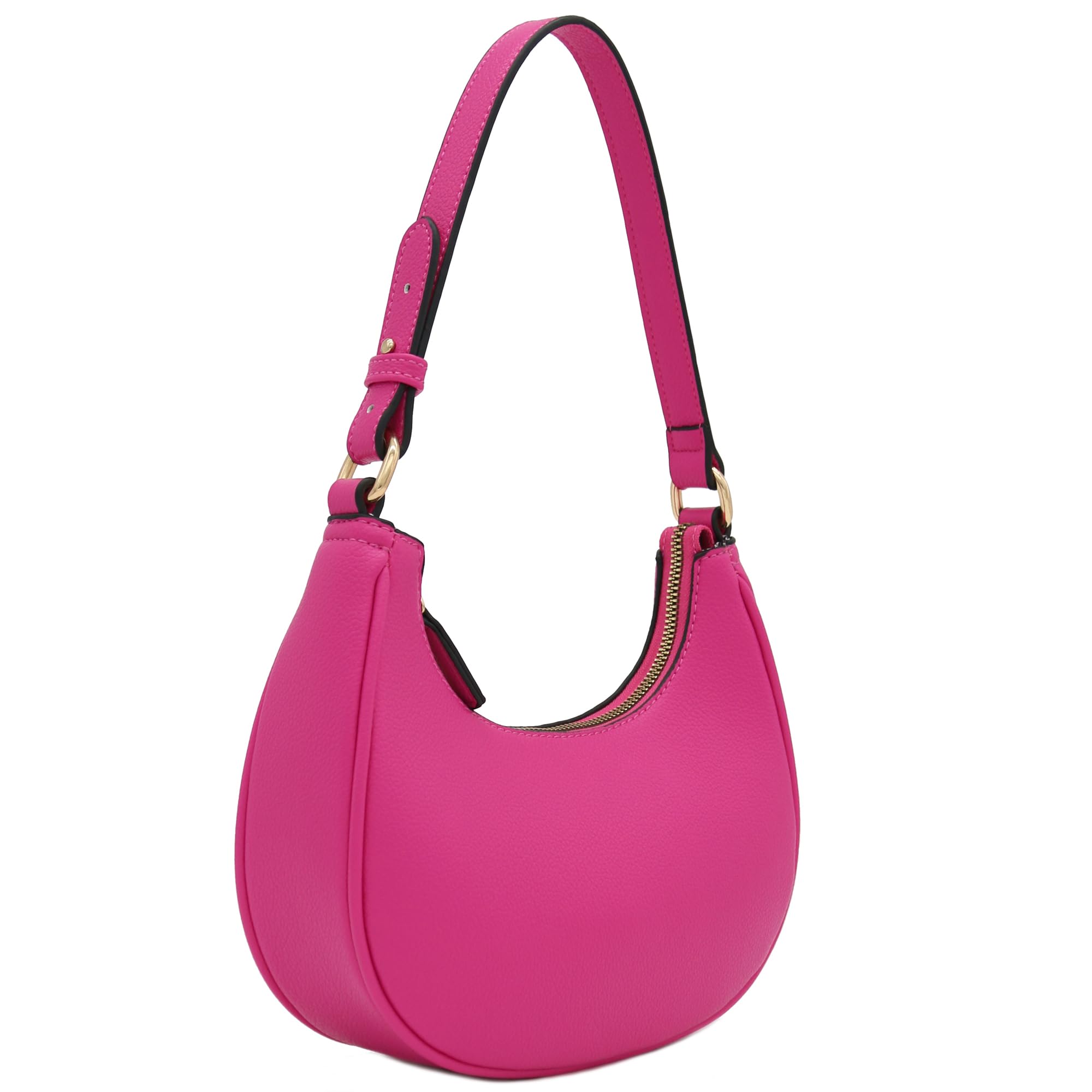 Foto 3 pulgar | Bolso De Hombro Fashionpuzzle Small Crescent Fucsia De Piel Sintética - Venta Internacional.