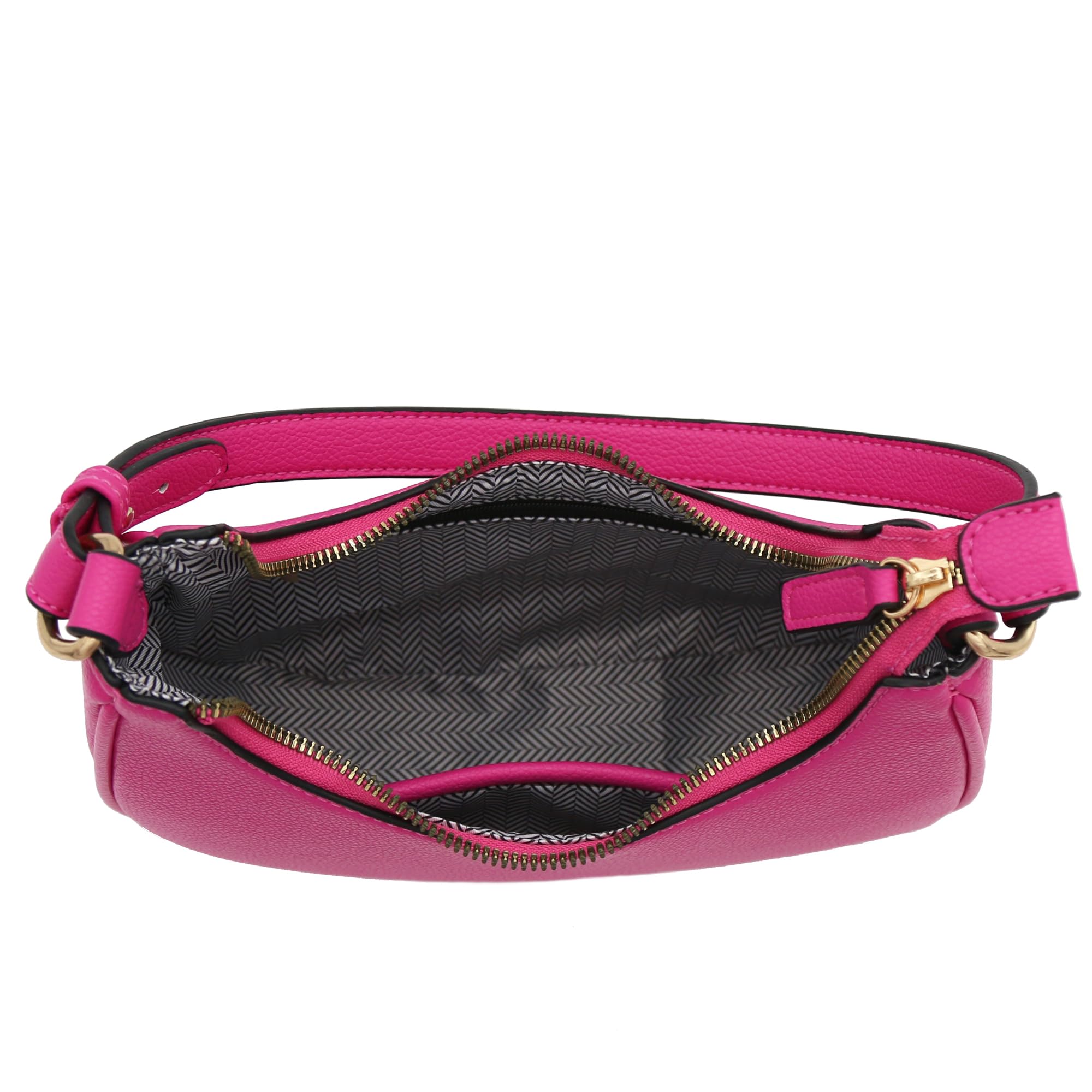 Foto 7 pulgar | Bolso De Hombro Fashionpuzzle Small Crescent Fucsia De Piel Sintética - Venta Internacional.