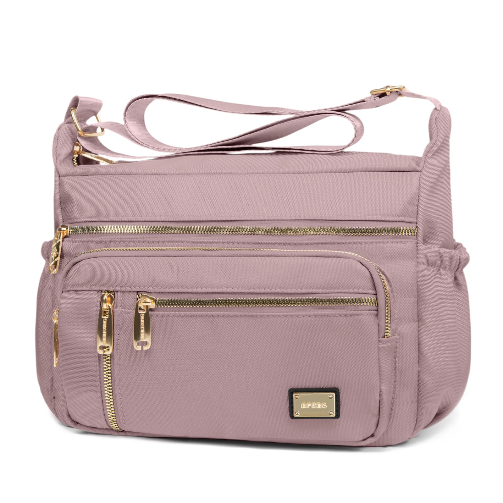 Foto 2 pulgar | Bandolera Npbag Para Mujer De Nailon Impermeable, Plata Y Rosa - Venta Internacional.