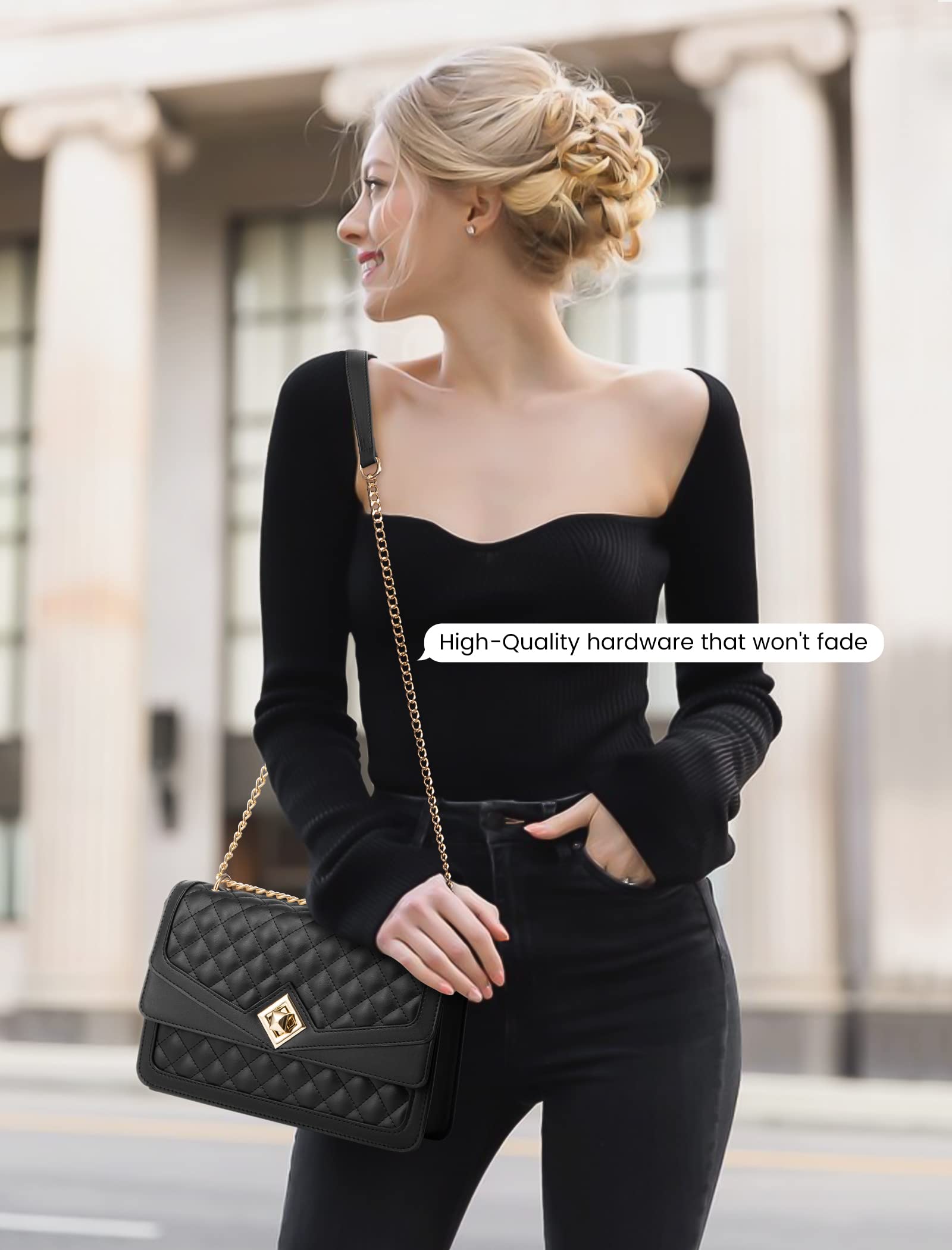 Foto 2 | Bandolera Lovevook De Piel Negra Para Mujer - Venta Internacional.