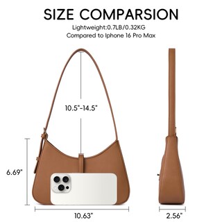 Foto 3 | Bandolera Cluci Para Mujer De Piel Vegana Marrón - Venta Internacional.