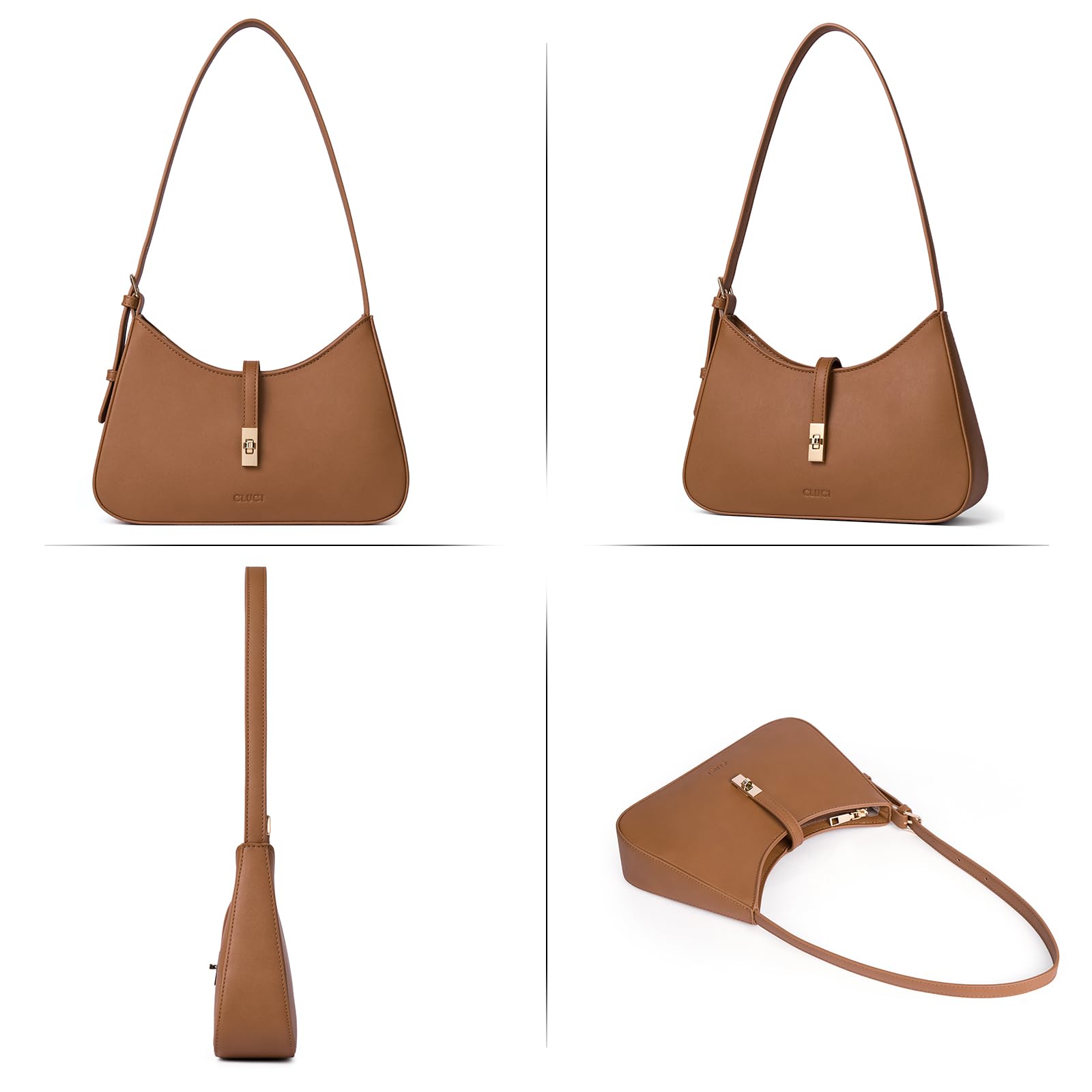 Foto 7 pulgar | Bandolera Cluci Para Mujer De Piel Vegana Marrón - Venta Internacional.