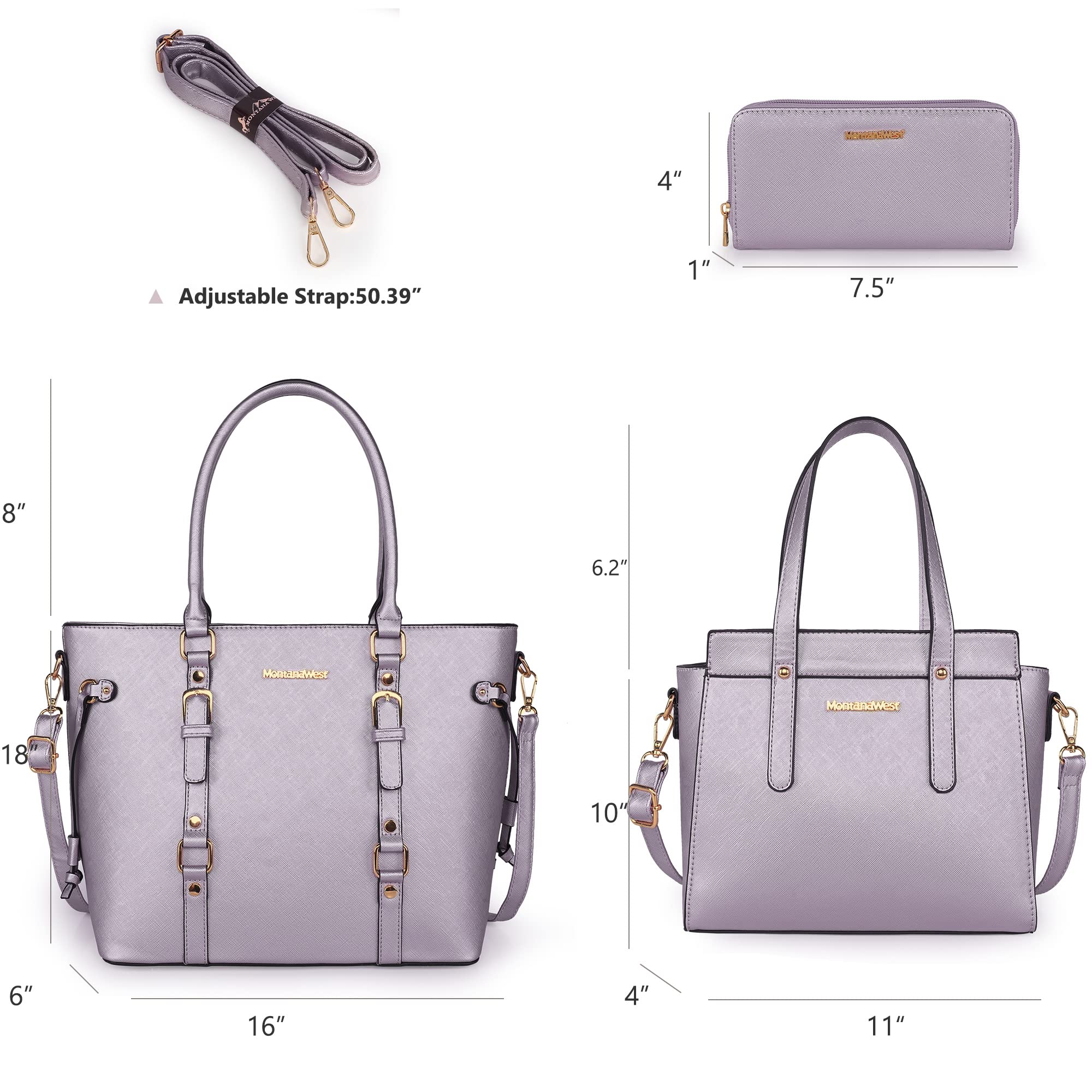 Foto 4 | Juego de Bolsas Montana West 3 Piezas - Venta Internacional