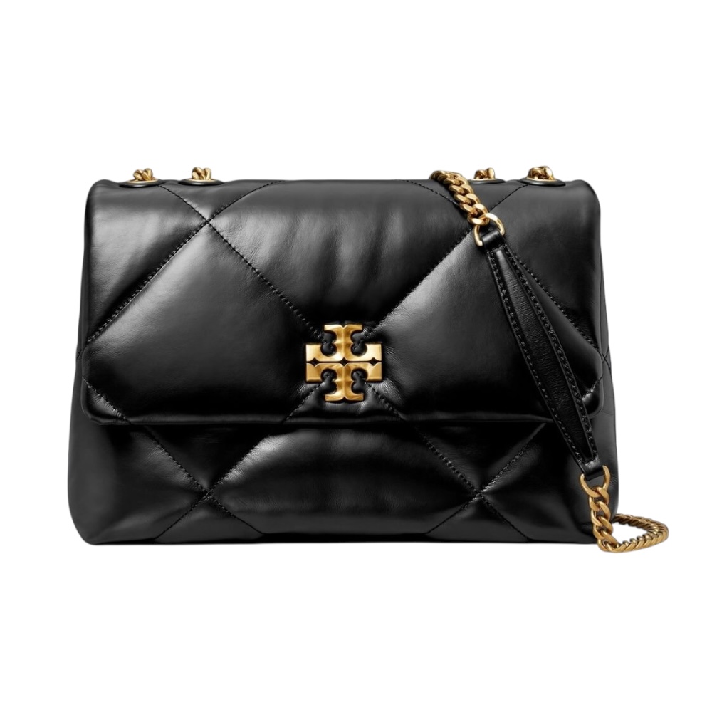 Foto 1 | Bolsa Shoulder Tory Burch Color Negro Con Doble Asa Dorada