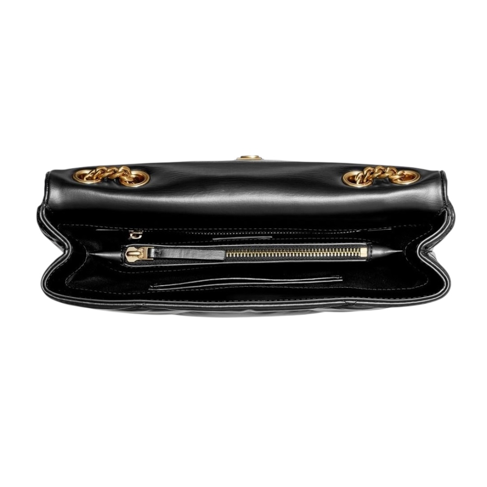 Foto 5 pulgar | Bolsa Shoulder Tory Burch Color Negro Con Doble Asa Dorada