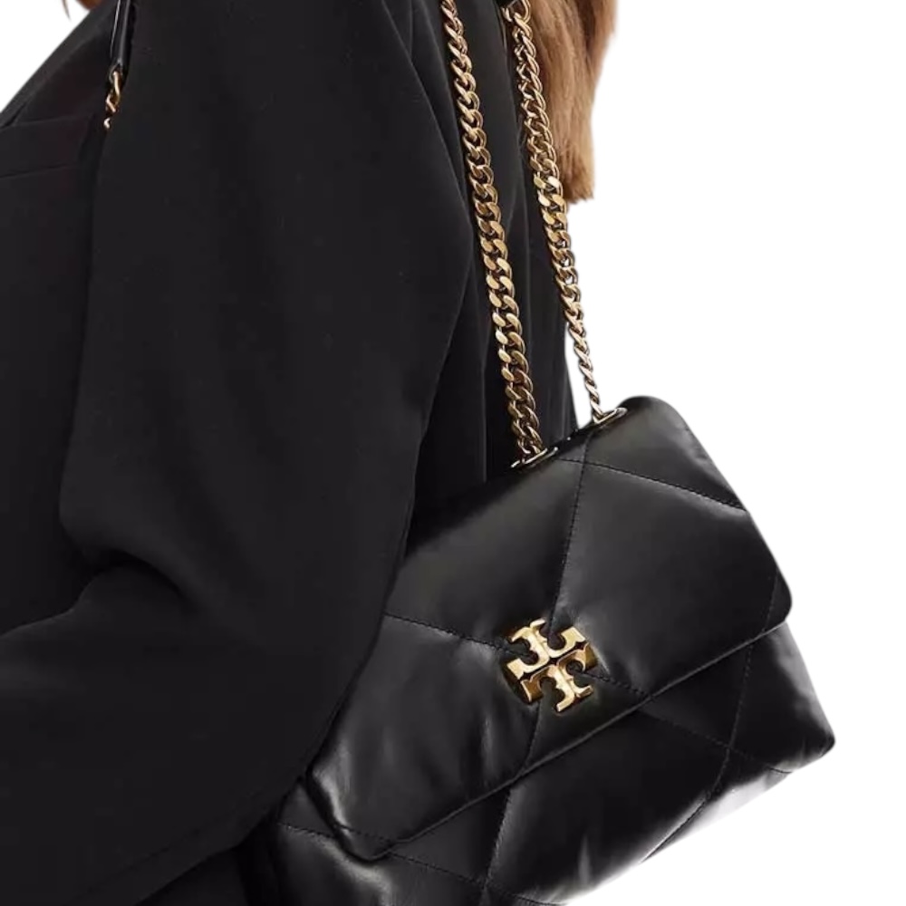 Foto 7 pulgar | Bolsa Shoulder Tory Burch Color Negro Con Doble Asa Dorada