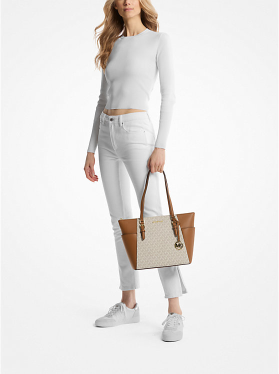 Foto 4 pulgar | Bolso Michael Kors Charlotte Large De Piel Con Logotipo - Venta Internacional.