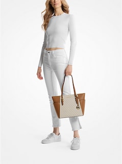 Foto 3 | Bolso Michael Kors Charlotte Large De Piel Con Logotipo - Venta Internacional.