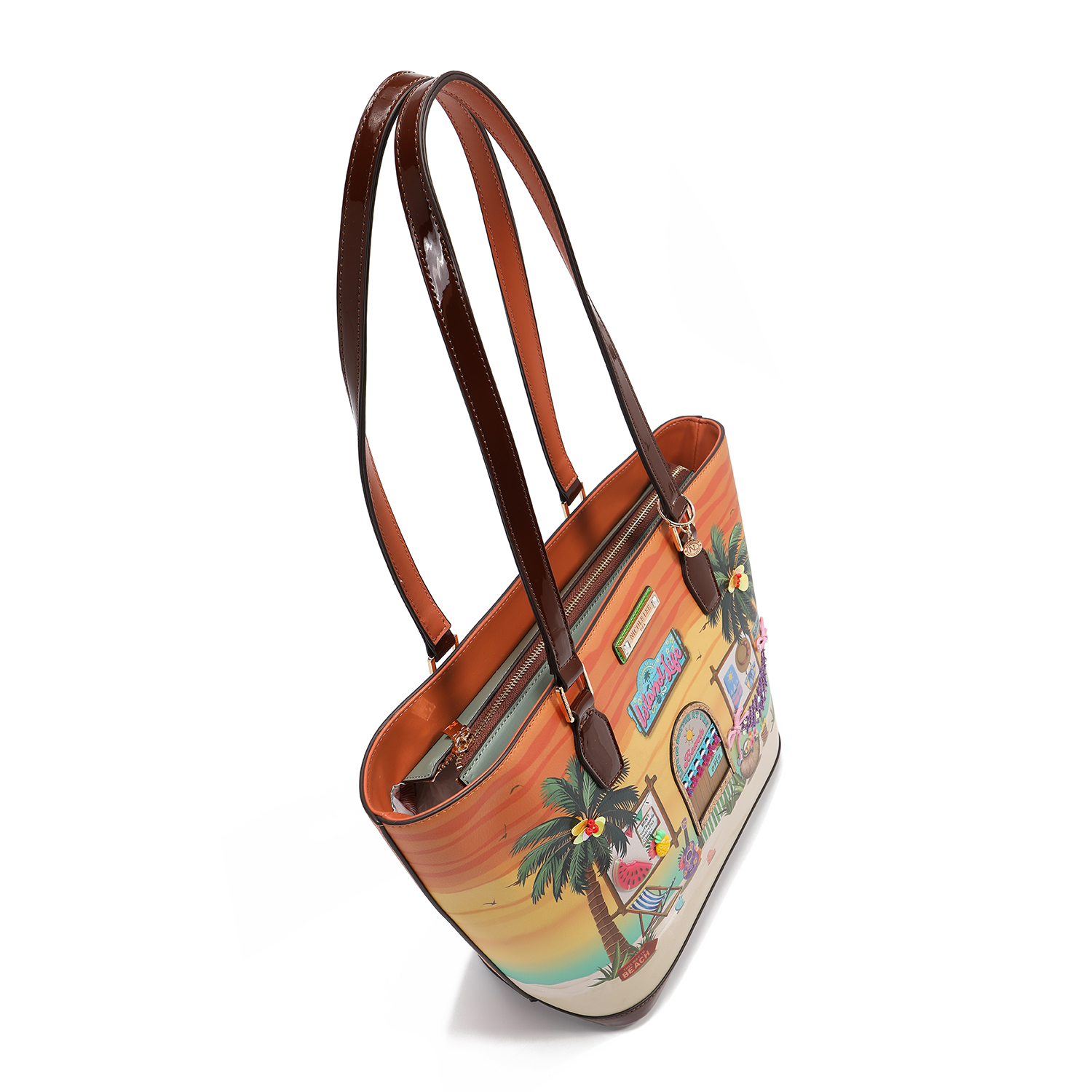 Foto 4 pulgar | Bolsa Tote De Nicole Lee Estampada Sun & Sand