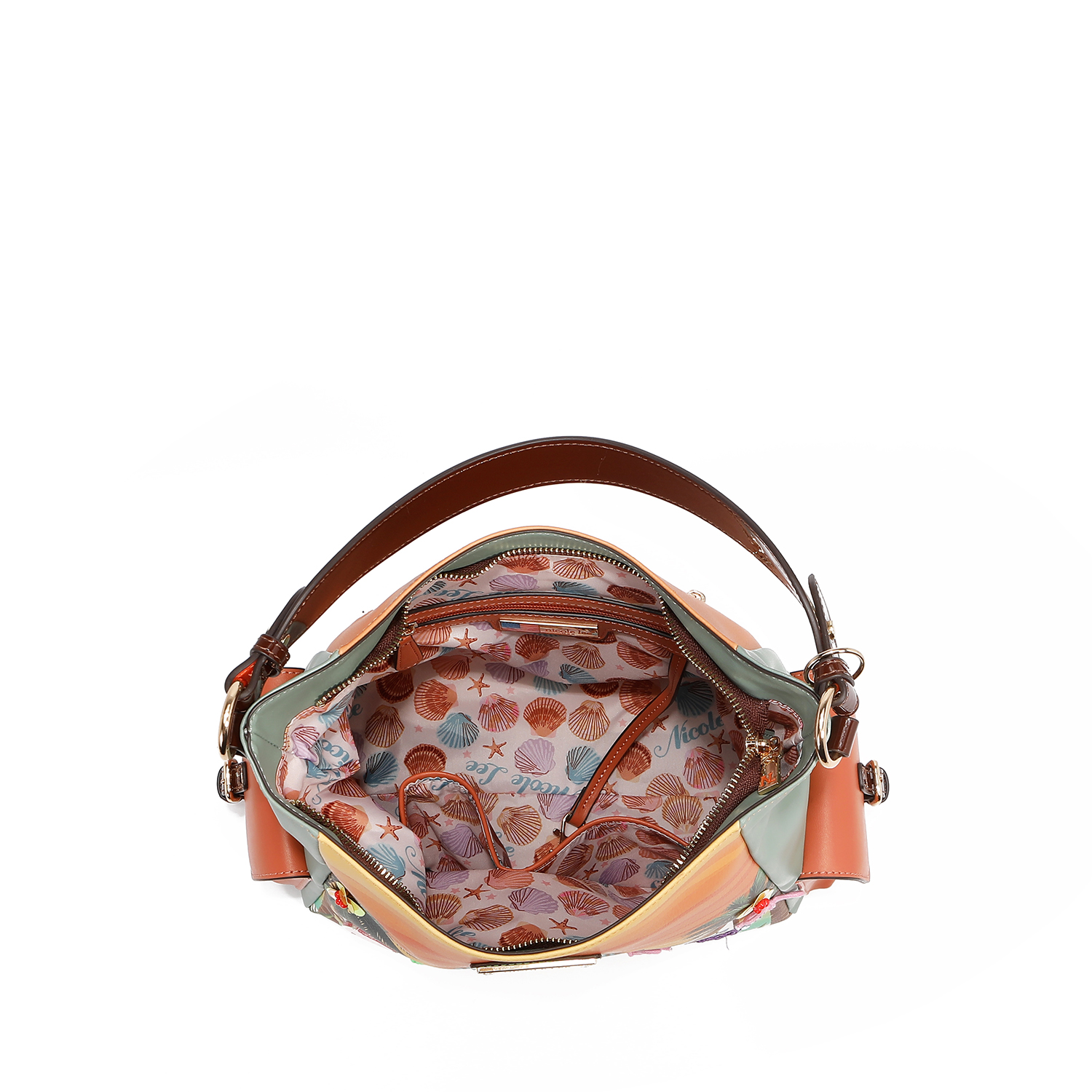 Foto 3 pulgar | Bolsa Hobo De Nicole Lee Estampada Sun & Sand