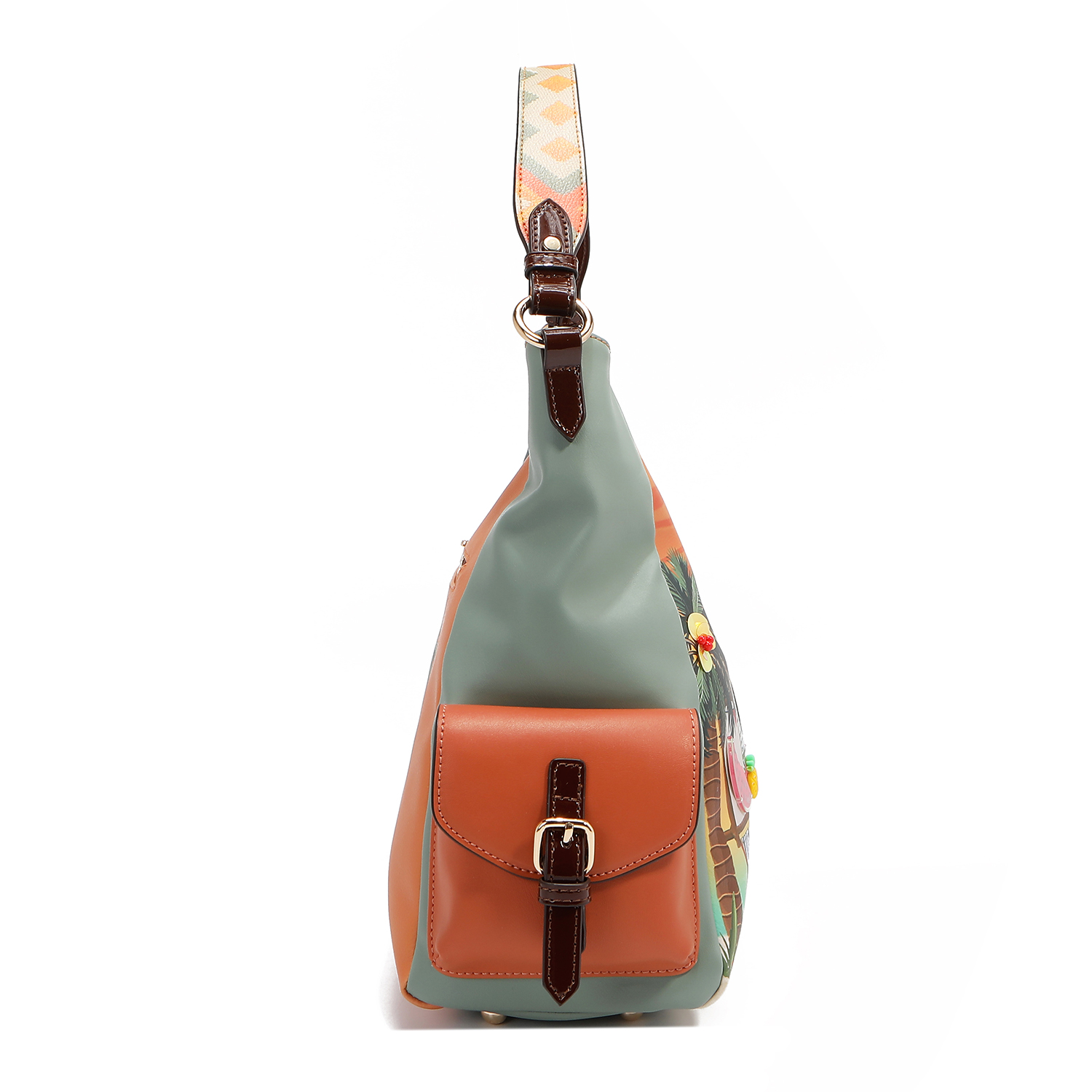 Foto 5 pulgar | Bolsa Hobo De Nicole Lee Estampada Sun & Sand