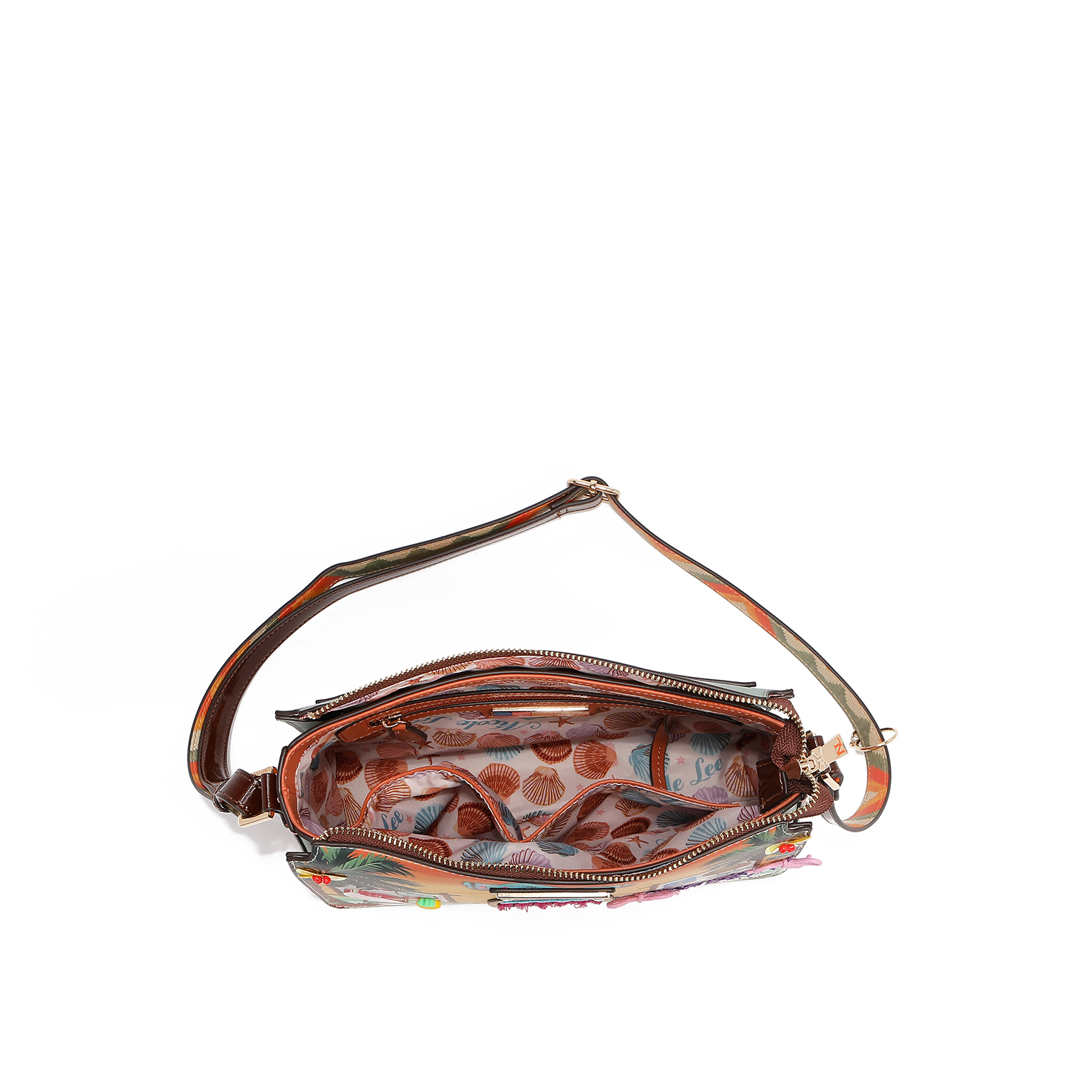 Foto 3 pulgar | Bolsa Crossbody De Nicole Lee Estampada Sun & Sand