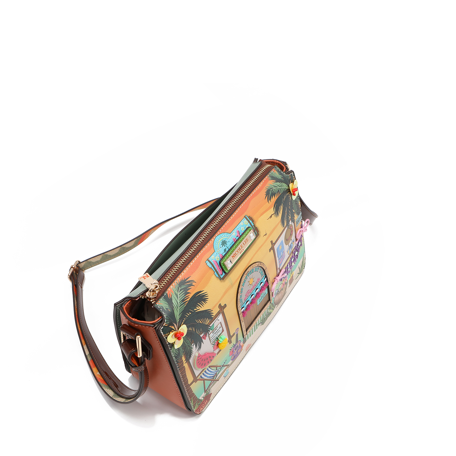 Foto 4 pulgar | Bolsa Crossbody De Nicole Lee Estampada Sun & Sand
