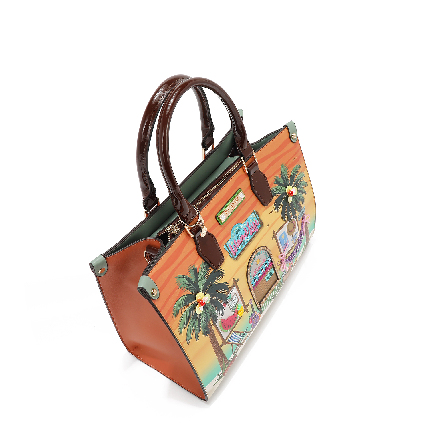 Foto 3 | Bolsa Cuadrada De Nicole Lee Estampada Sun & Sand