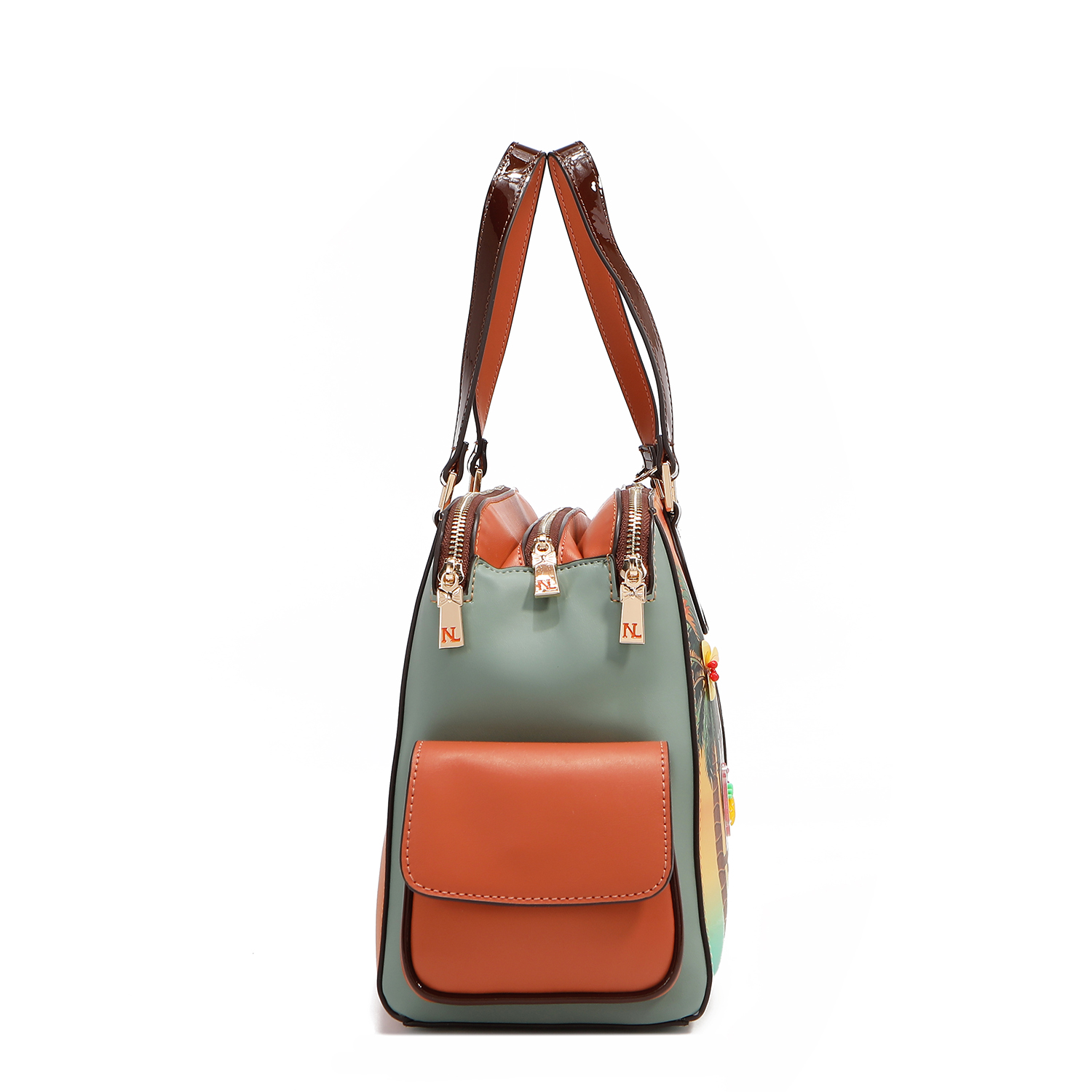 Foto 5 pulgar | Bolsa Boston De Nicole Lee Estampada Sun & Sand