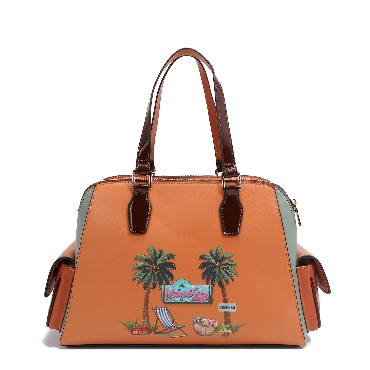 Foto 6 | Bolsa Boston De Nicole Lee Estampada Sun & Sand